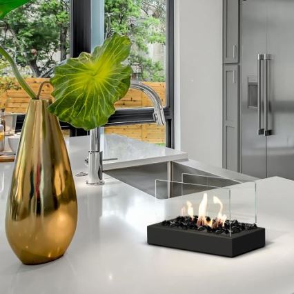 Kratki - BIO fireplace 21,8x35,4 cm 1kW black