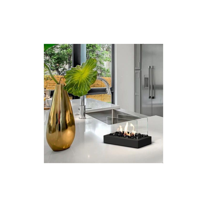 Kratki - BIO fireplace 21,8x35,4 cm 1kW black