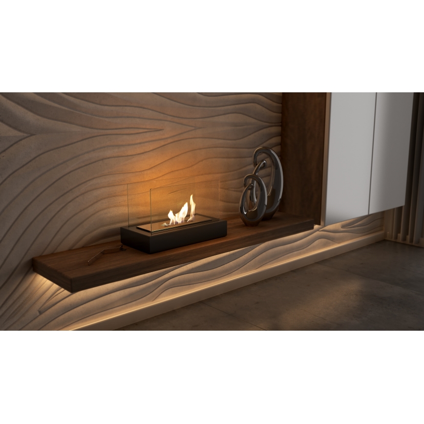 Kratki - BIO fireplace 21,8x35,4 cm 1kW black