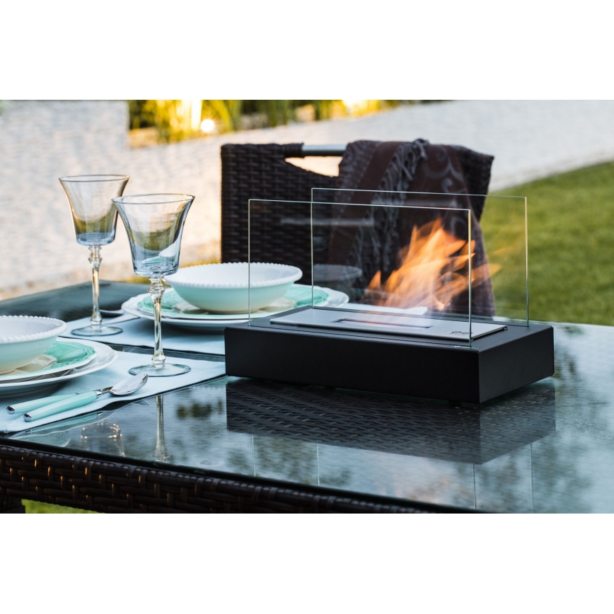 Kratki - BIO fireplace 21,8x35,4 cm 1kW black