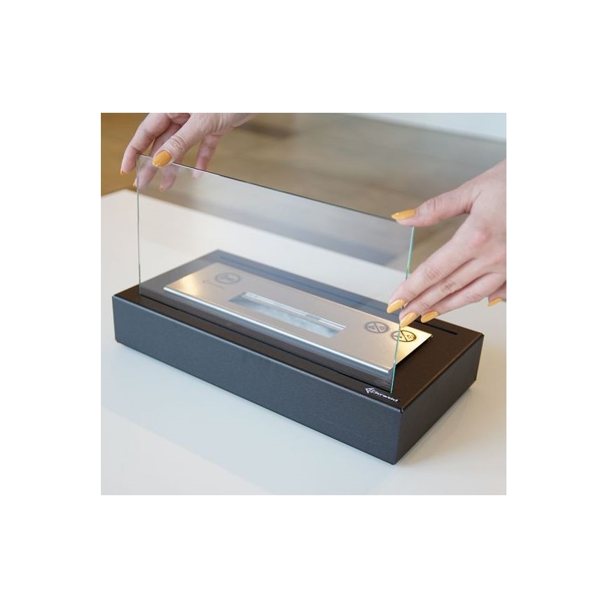 Kratki - BIO fireplace 21,8x35,4 cm 1kW black