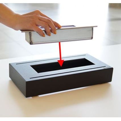 Kratki - BIO fireplace 21,8x35,4 cm 1kW black
