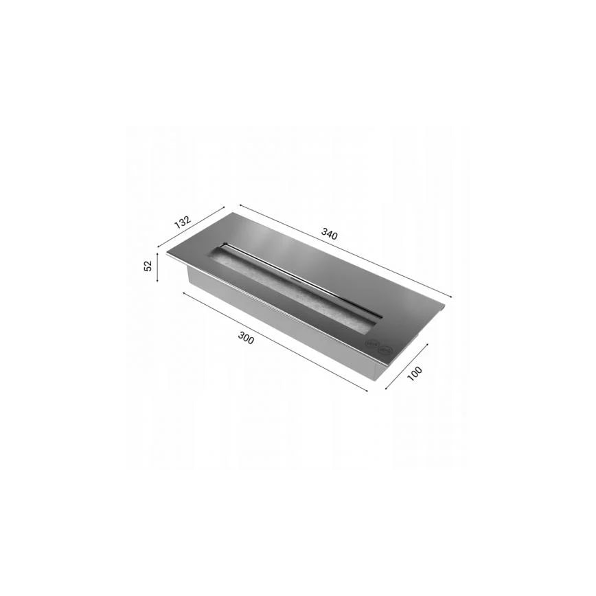 Kratki - BIO fireplace 8,5x49 cm 2,5kW black