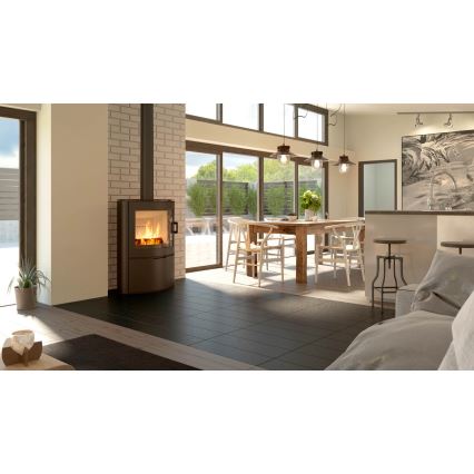 Kratki - Steel fireplace 10kW 150mm