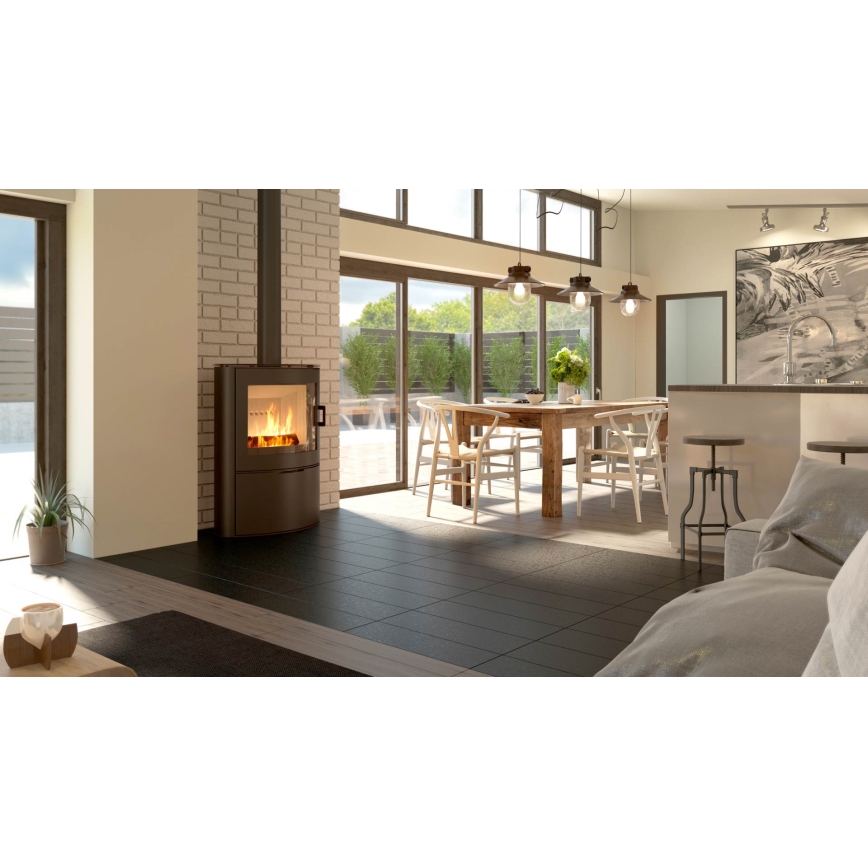 Kratki - Steel fireplace 10kW 150mm