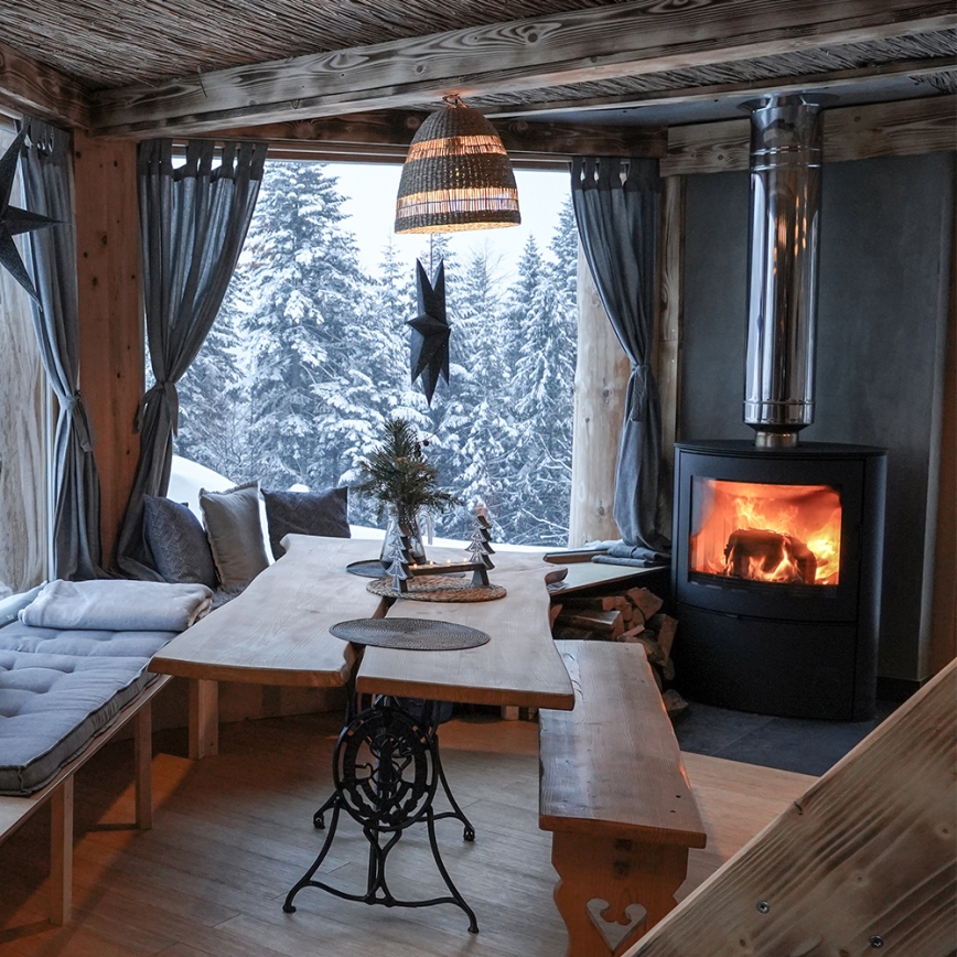 Kratki - Steel fireplace 10kW 150mm