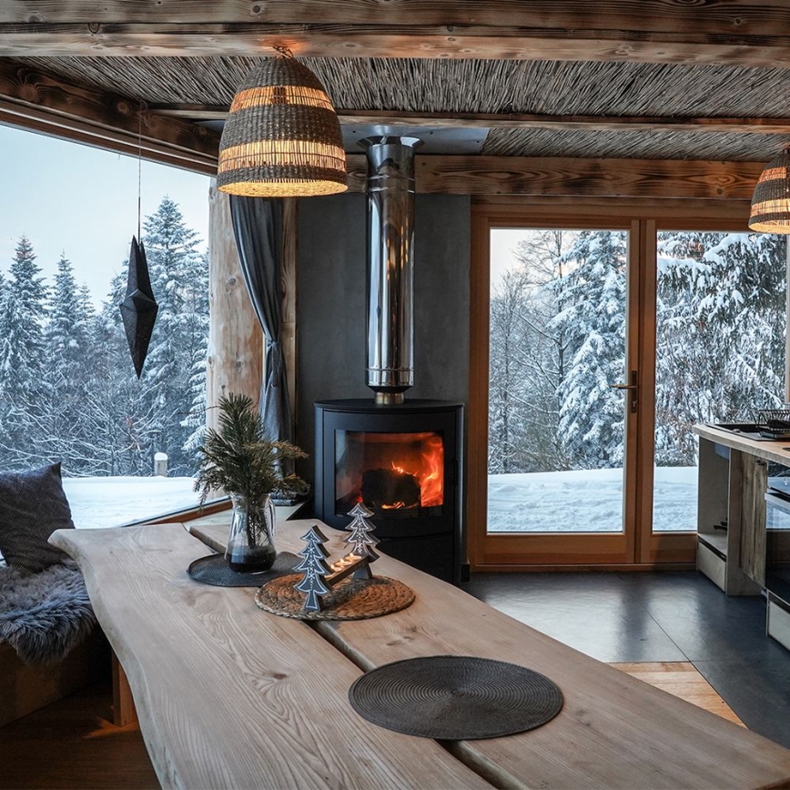 Kratki - Steel fireplace 10kW 150mm