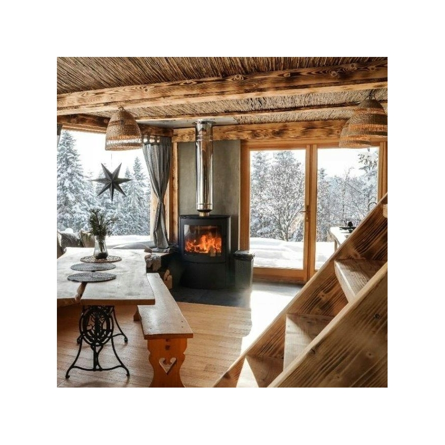 Kratki - Steel fireplace 10kW 150mm