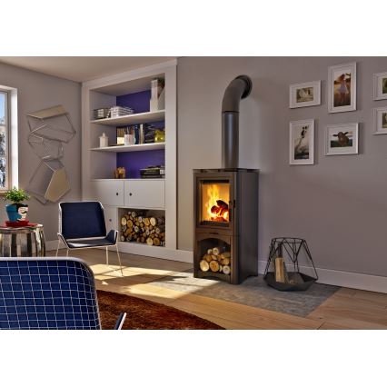 Kratki - Steel fireplace 7kW 150mm