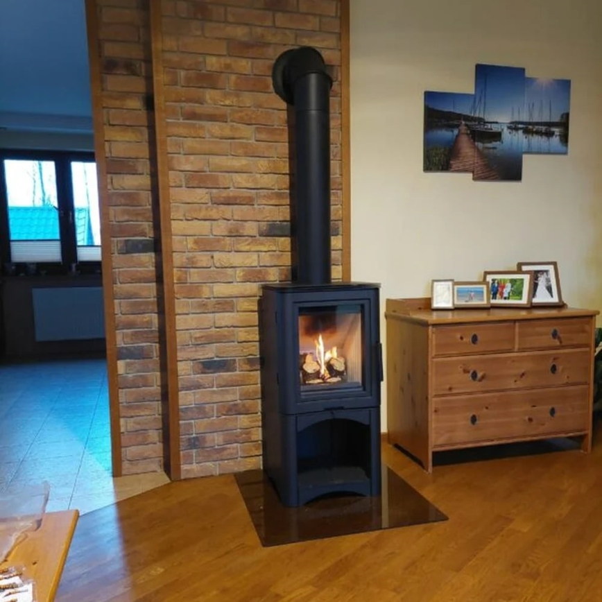 Kratki - Steel fireplace 7kW 150mm