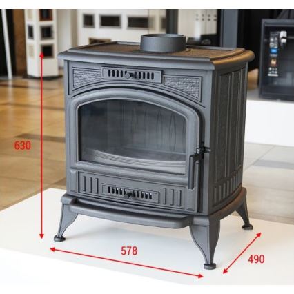 Kratki - Cast-iron fireplace 8kW 150mm