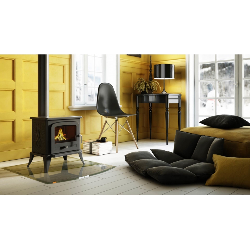 Kratki - Cast-iron fireplace 5kW 130mm