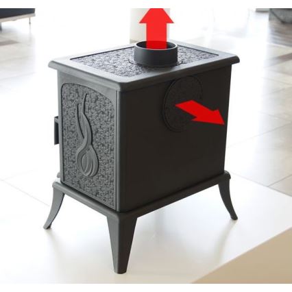 Kratki - Cast-iron fireplace 5kW 130mm