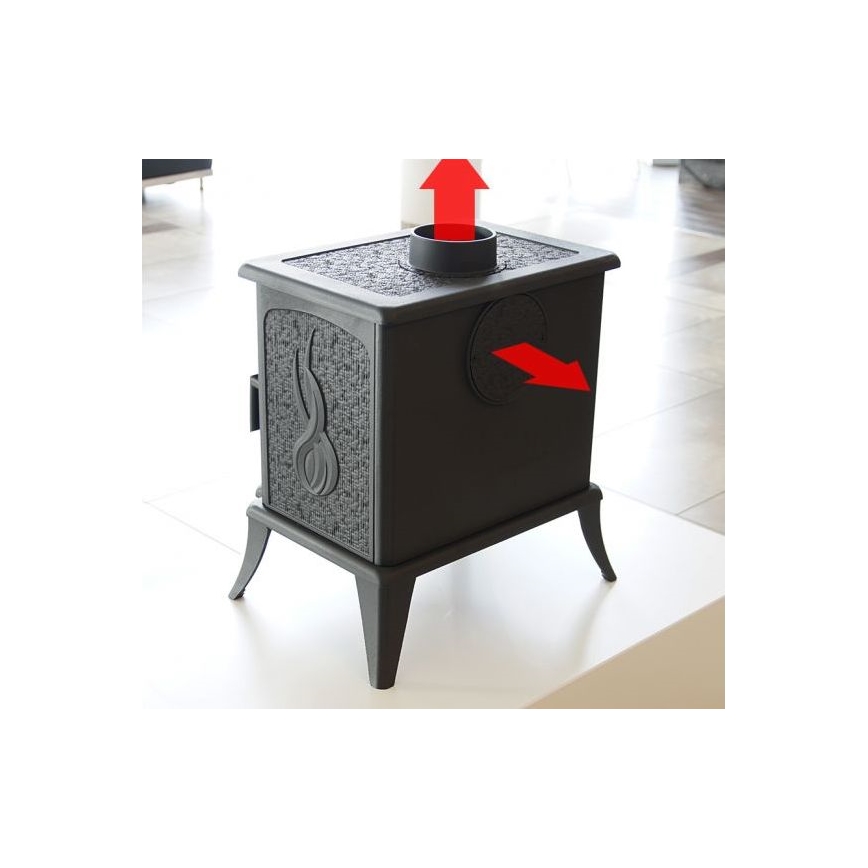 Kratki - Cast-iron fireplace 5kW 130mm