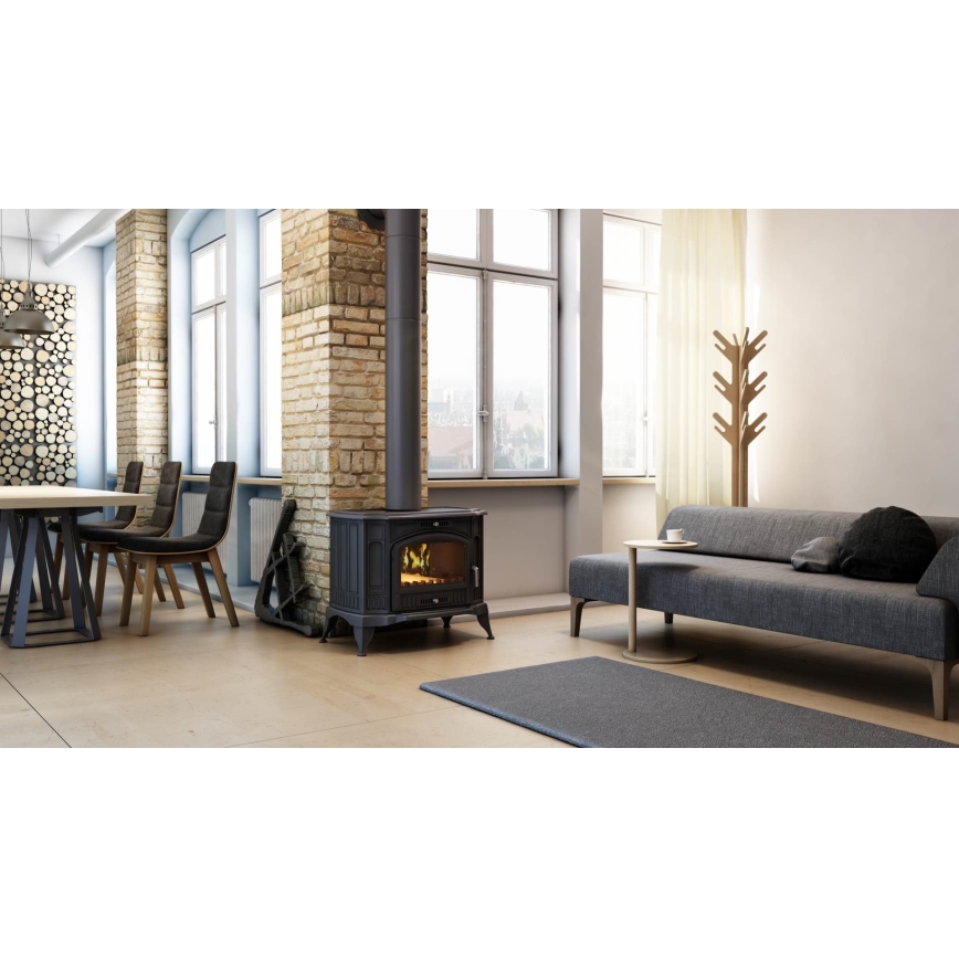 Kratki - Cast-iron fireplace 10kW 150mm