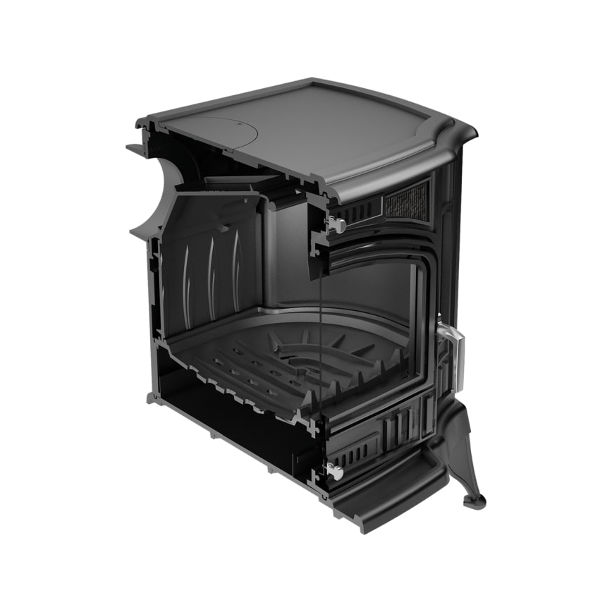 Kratki - Cast-iron fireplace 10kW 150mm