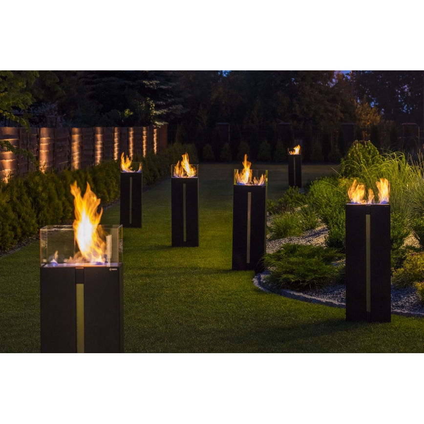 Kratki - BIO fireplace 113,6x35,9 cm 2kW black
