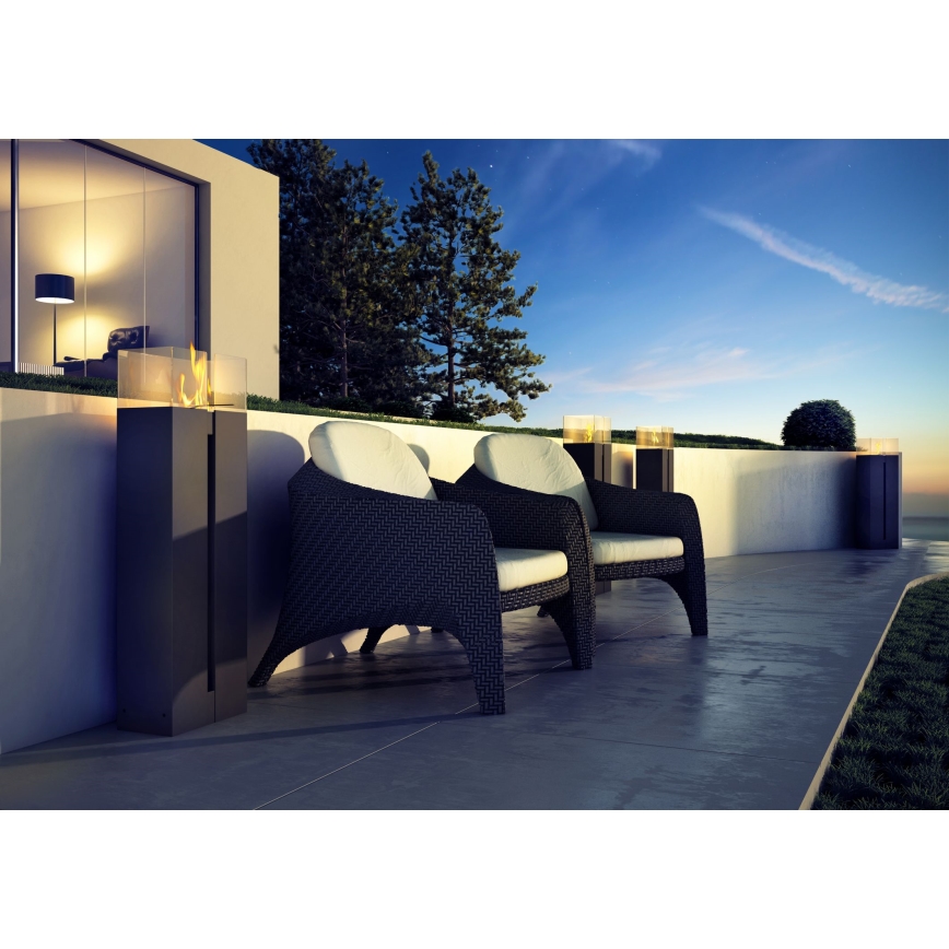 Kratki - BIO fireplace 113,6x35,9 cm 2kW black