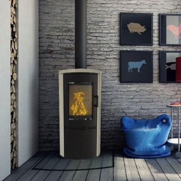 Kratki - Steel fireplace 8kW 150mm