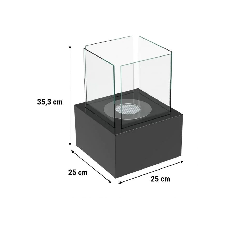 Kratki - BIO fireplace 35,3x25 cm 1kW black