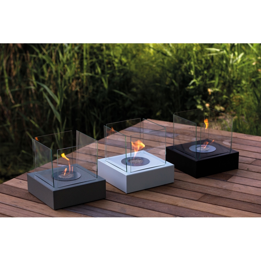 Kratki - BIO fireplace 30,3x30 cm 1kW white