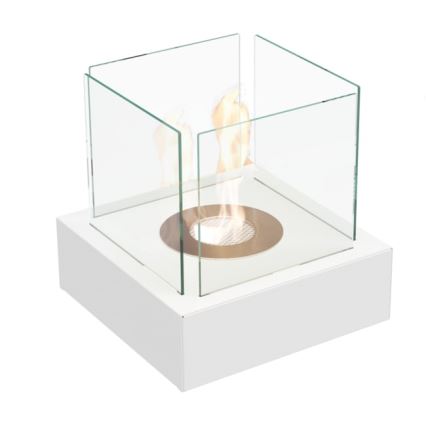 Kratki - BIO fireplace 30,3x30 cm 1kW white