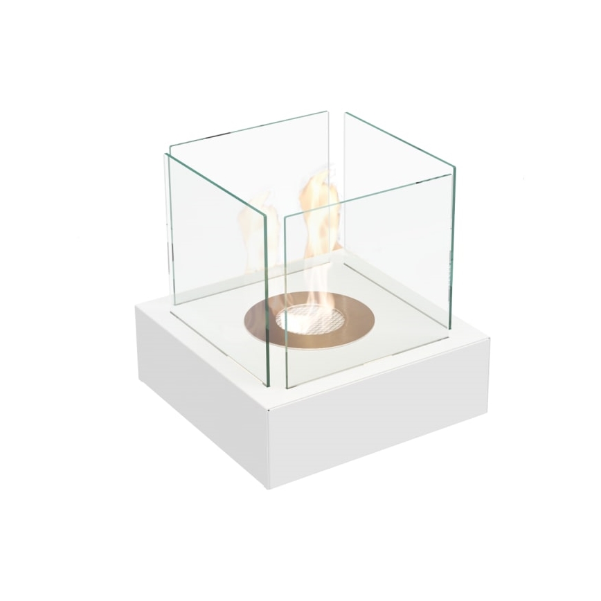 Kratki - BIO fireplace 30,3x30 cm 1kW white