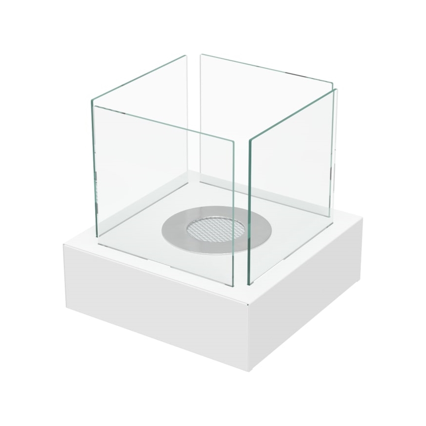 Kratki - BIO fireplace 30,3x30 cm 1kW white