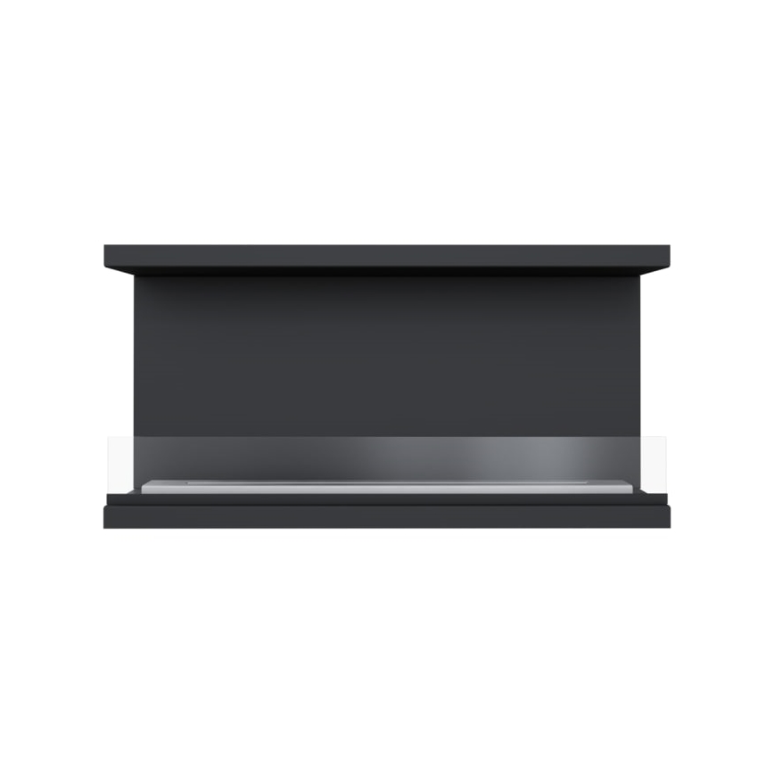 Kratki - Built-in BIO fireplace 50x100 cm 7kW black