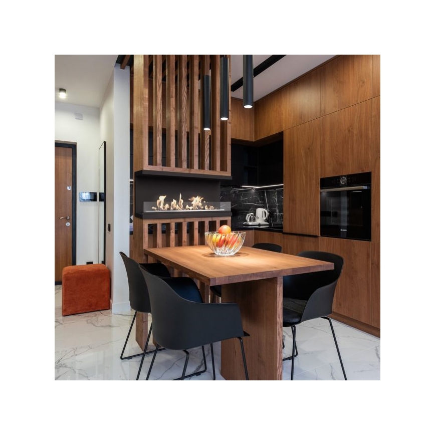 Kratki - Built-in Bioethanol Fireplace 50x100 cm, 3.5 kW, Black