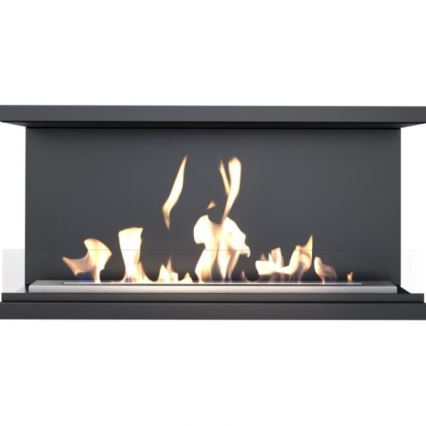 Kratki - Built-in Bioethanol Fireplace 50x100 cm, 3.5 kW, Black