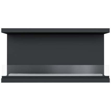 Kratki - Built-in Bioethanol Fireplace 50x100 cm, 3.5 kW, Black