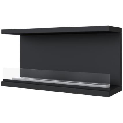Kratki - Built-in Bioethanol Fireplace 50x100 cm, 3.5 kW, Black