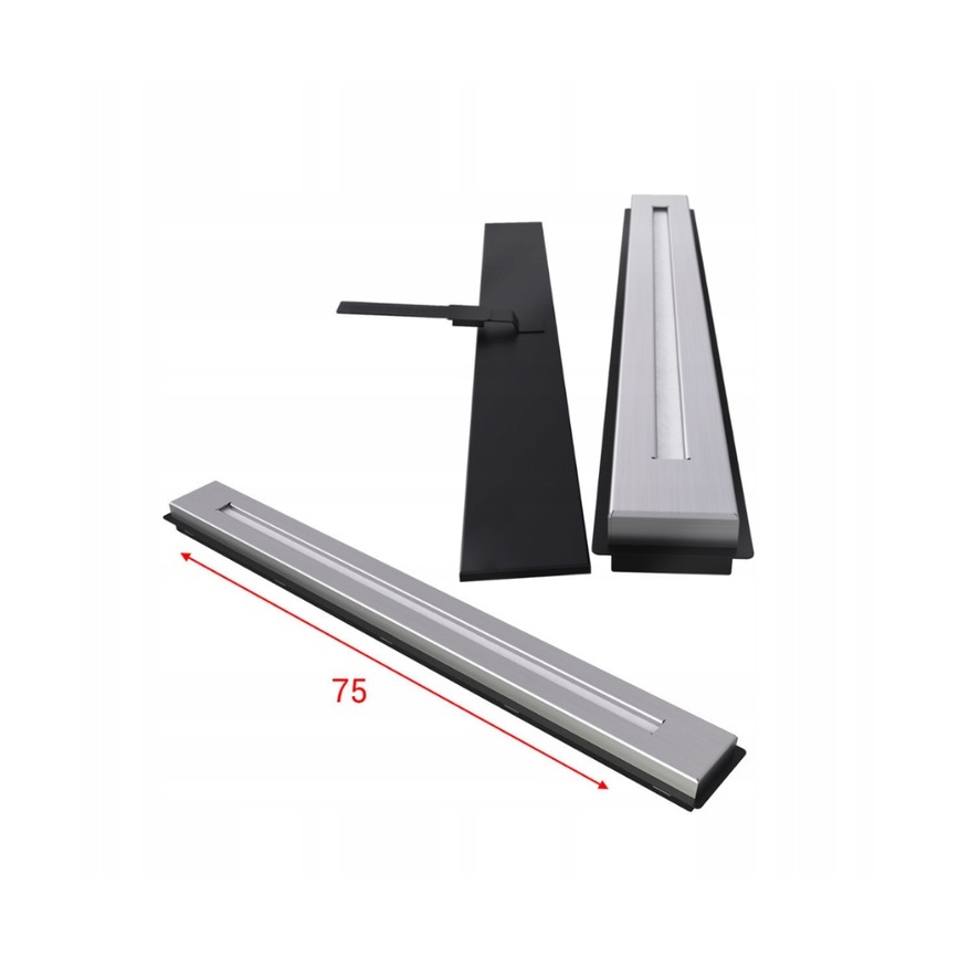 Kratki - Built-in Bioethanol Fireplace 50x100 cm, 3.5 kW, Black