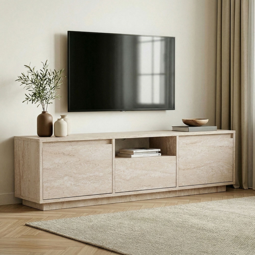 KREDE TV Stand 160 x 30 cm, Beige