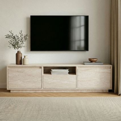 KREDE TV Stand 160 x 30 cm, Beige