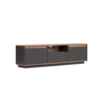 KREDE TV stand 160x30 cm anthracite/pine