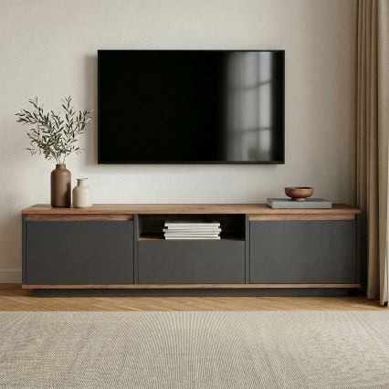 KREDE TV stand 160x30 cm anthracite/pine
