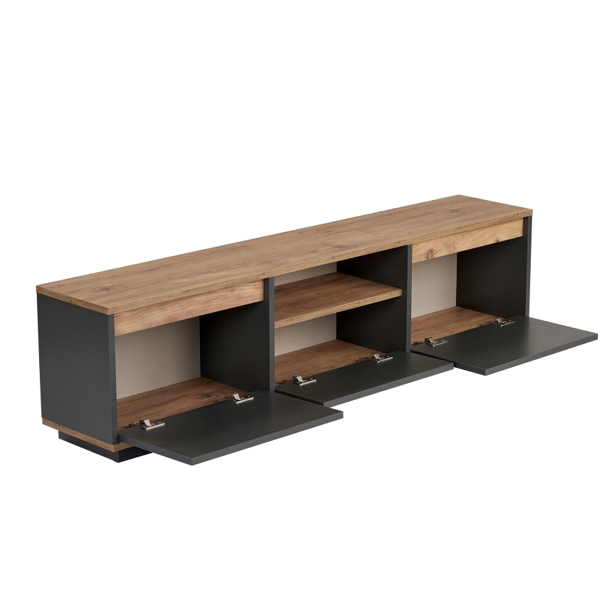 KREDE TV stand 160x30 cm anthracite/pine
