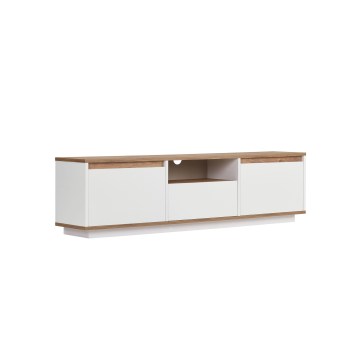 KREDE TV Stand 160x30 cm, White/Pine