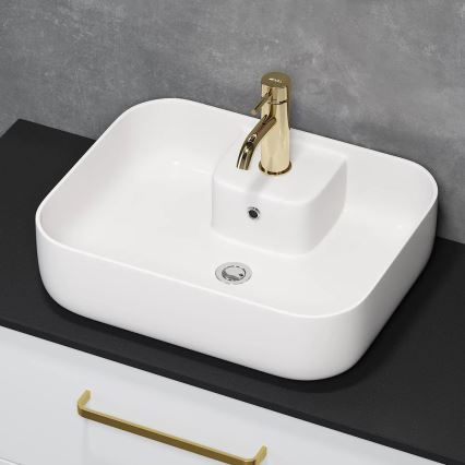 KRISTIANSAND Countertop Basin 51 x 40 cm, Ceramic/White