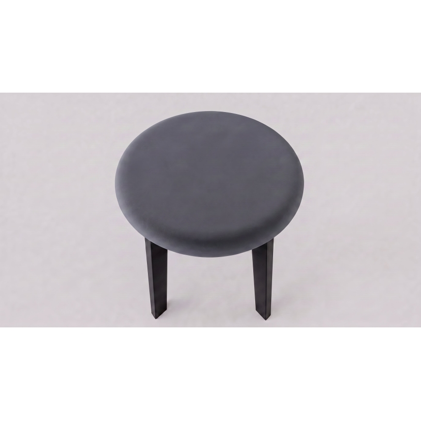 KUBE Stool, Ø 36 cm, Black/Anthracite