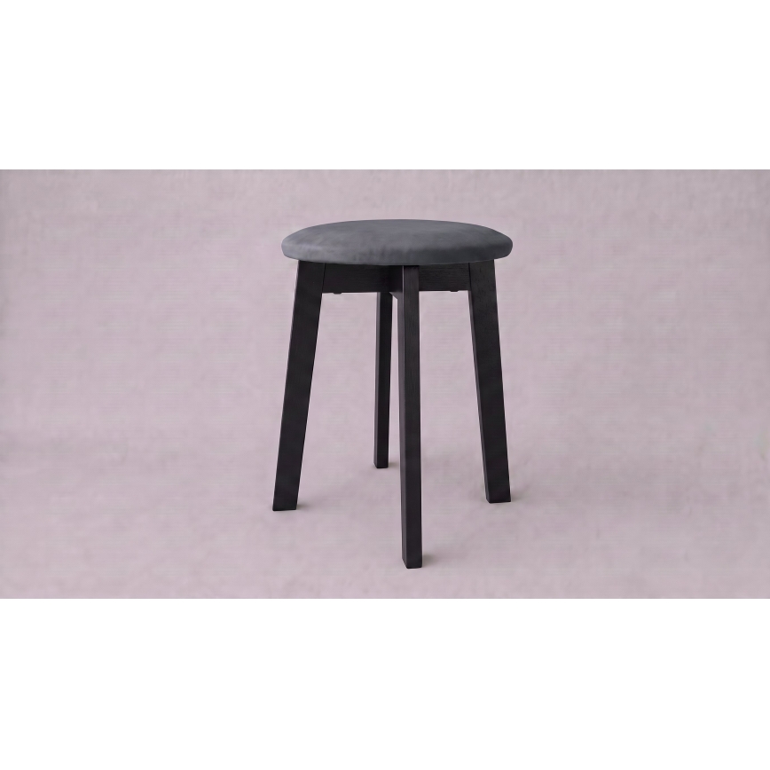 KUBE Stool, Ø 36 cm, Black/Anthracite