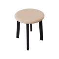 KUBE stool, Ø 36 cm, black/beige