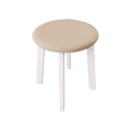 KUBE stool Ø 36 cm white/beige