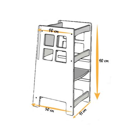 KULE Learning Tower 90x50 cm Brown