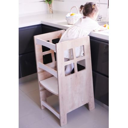 KULE Learning Tower 90x50 cm Brown/White