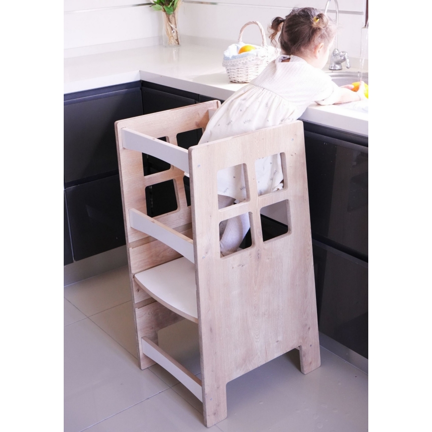 KULE Learning Tower 90x50 cm Brown/White