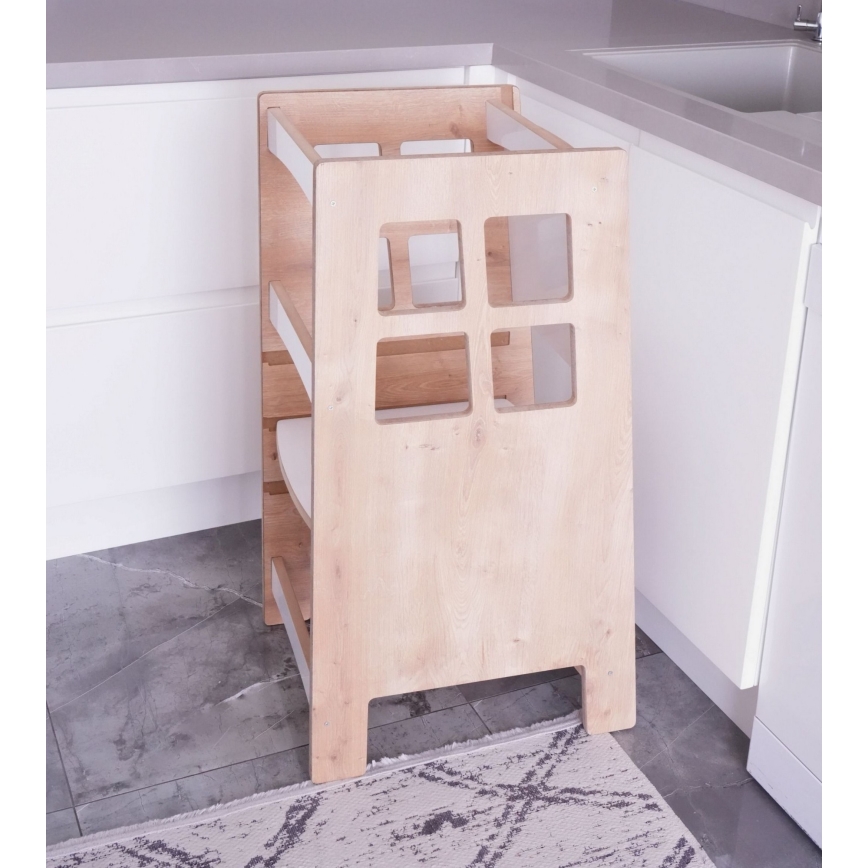 KULE Learning Tower 90x50 cm Brown/White