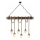 KUTUK cable-suspended chandelier 6xE27/40W/230V, pine